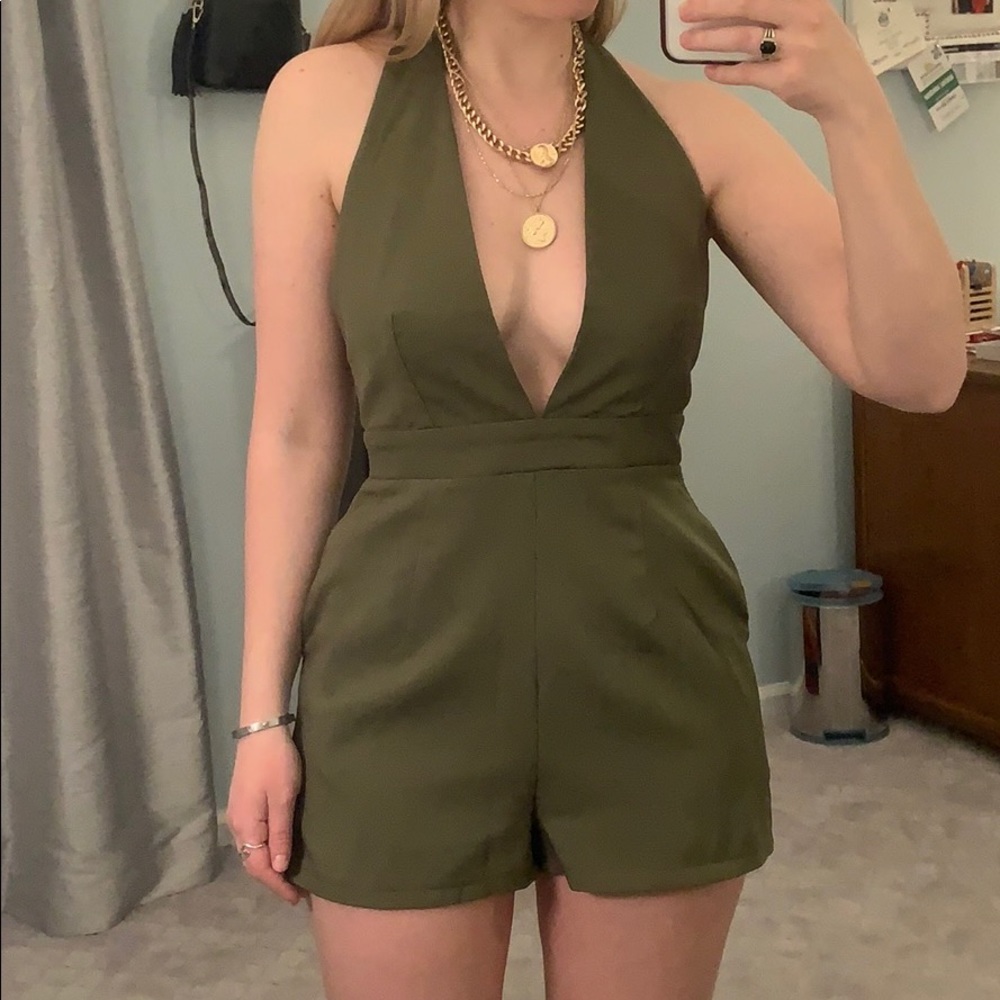 Olive Green Romper